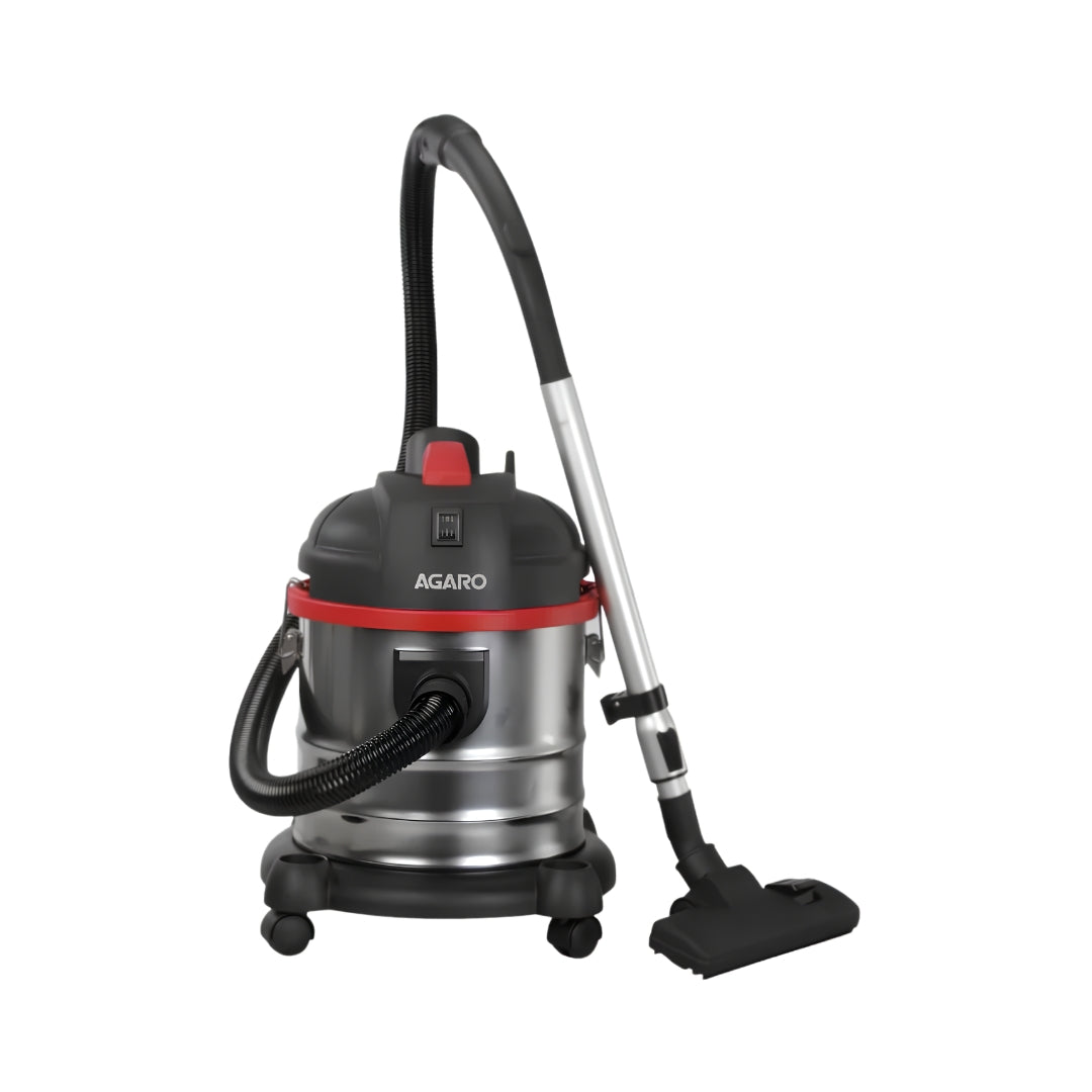 Agaro Ace Wet and Dry Vacuum Cleaner 21 L - Silver and Black_Front View
