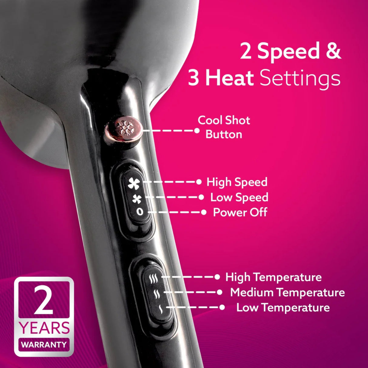 Agaro HD-1150 Hair Dryer 2000 Watts - Black_6