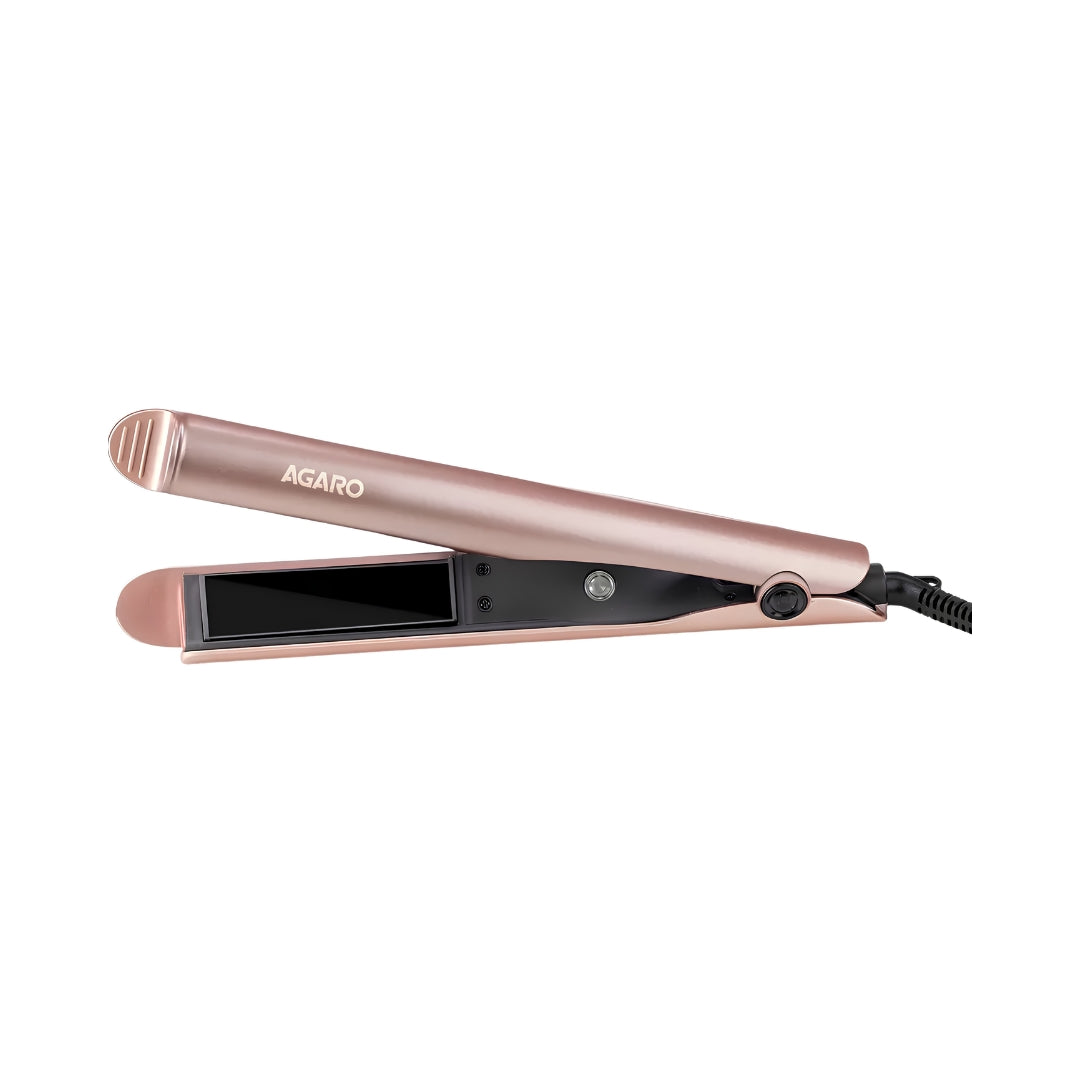Agaro HS1927 Hair Straightener 45 Watts - Rose Gold_FrontView