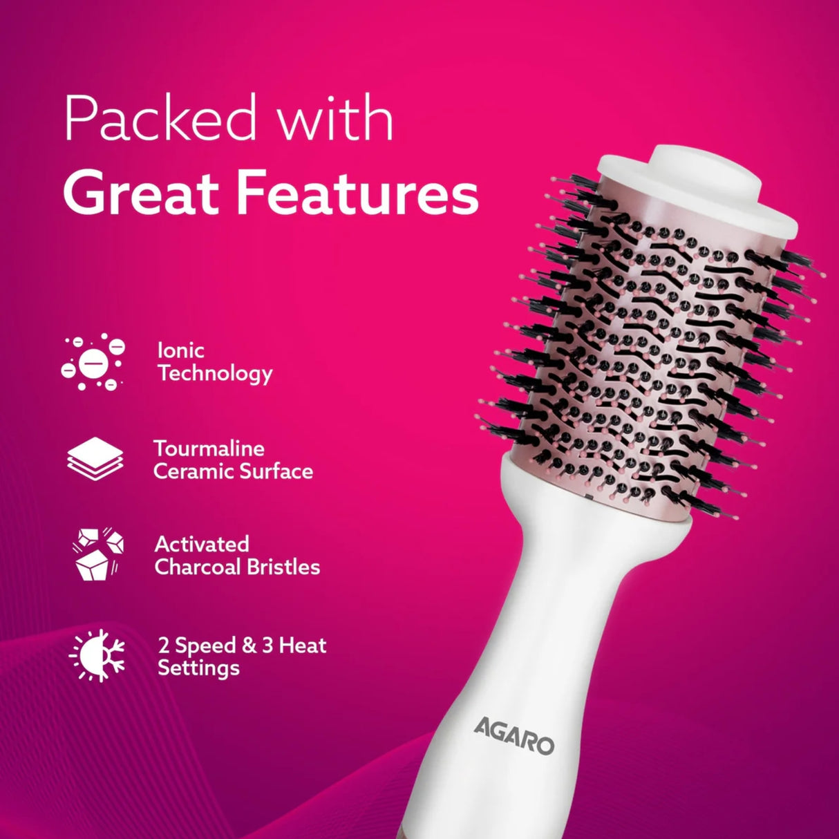 Agaro HV2179 Volumizer 1200 Watts - White_2