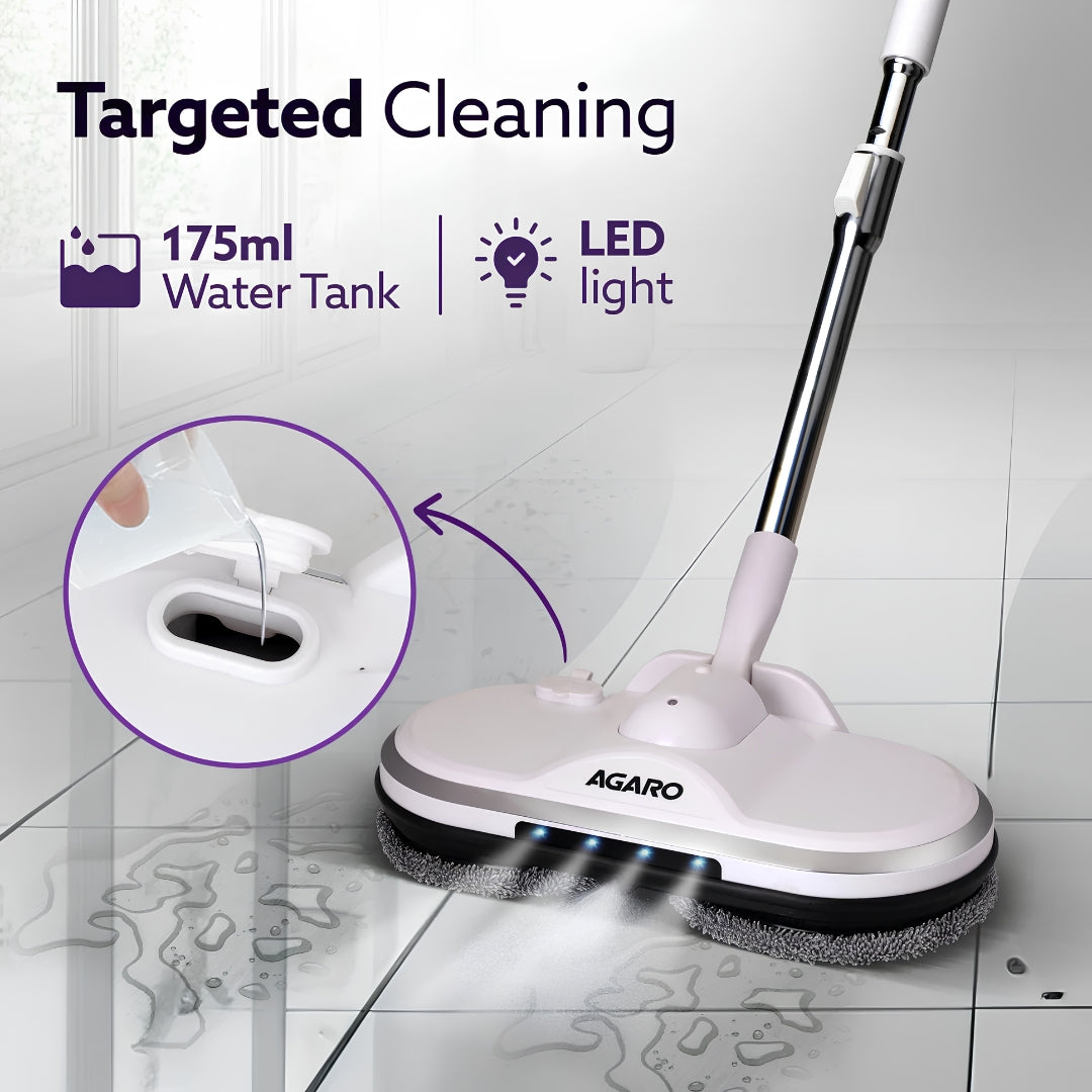 Agaro Regency Spin Mop with 175 ml Water Capacity - White_Feature_3