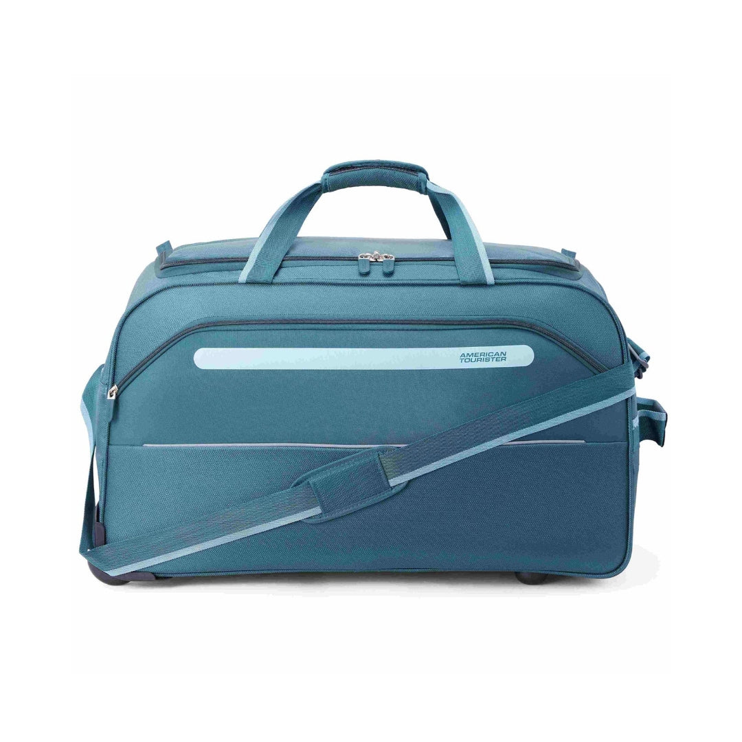 American Tourister Astic Wheeled Duffle - Medium 62 cm Green Front View_2