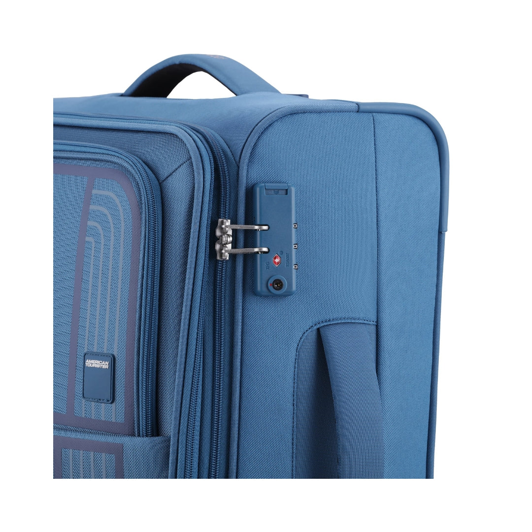 American Tourister Bern Spinner - Cabin 60 cm Blue Lock View_5