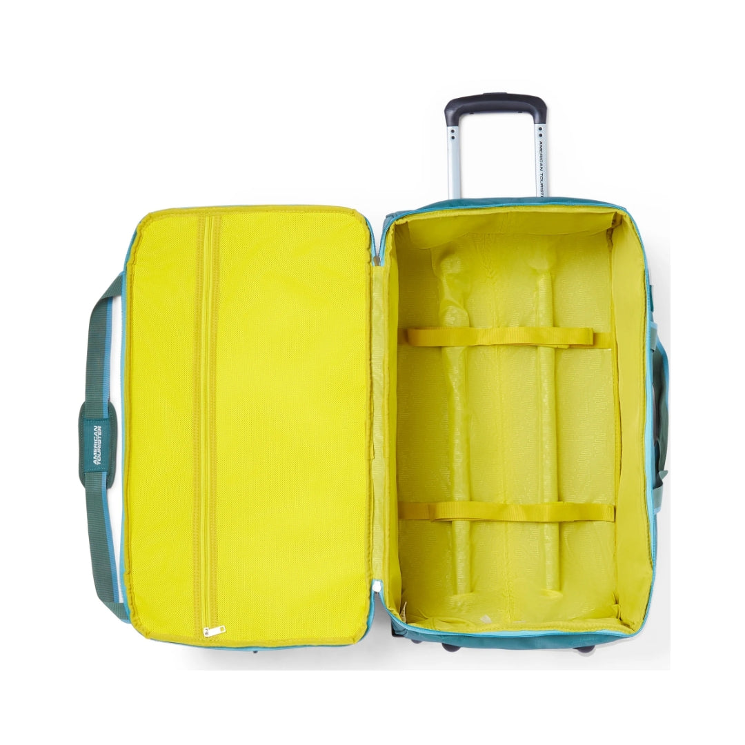 American Tourister Lume Wheeled Duffle 62 cm - Bottle Green Open View_7