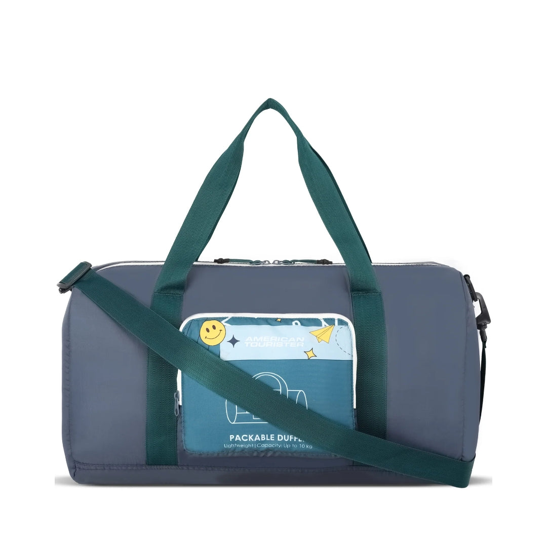 American Tourister Packable Duffle 03 - Orion Blue Front View_6