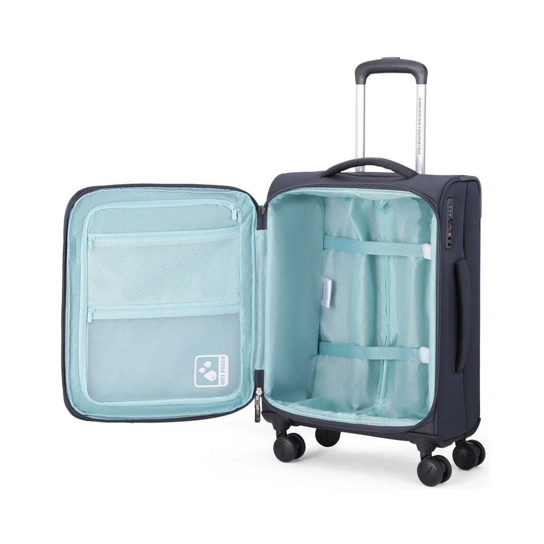 American Tourister Philly Spinner - Cabin 60 cm Black Open View_4