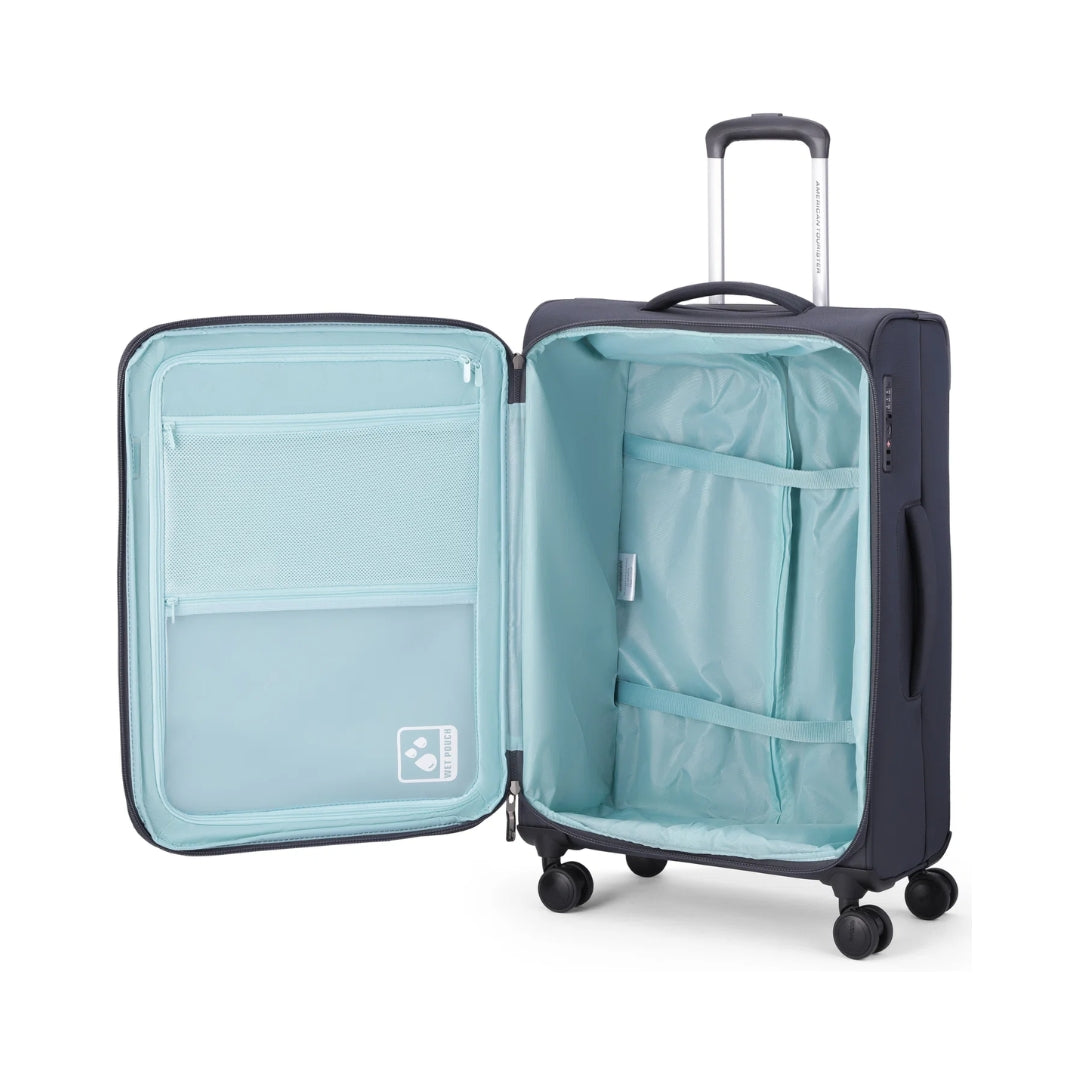 American Tourister Philly Spinner - Medium 70 cm Black Open View_4