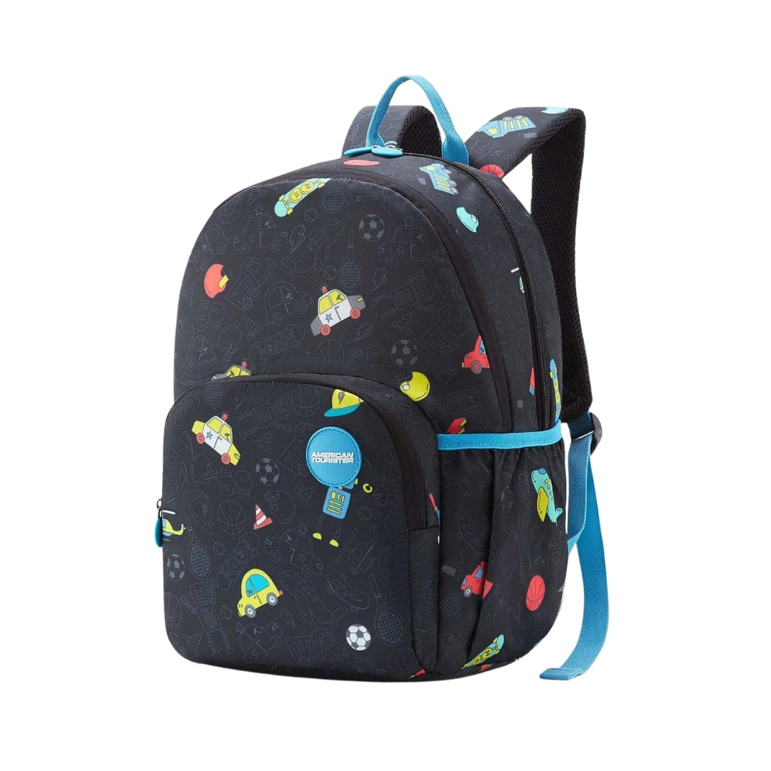 American Tourister Uni-Kid Back Pack Kids Bag 47 cm - Black Front View_1