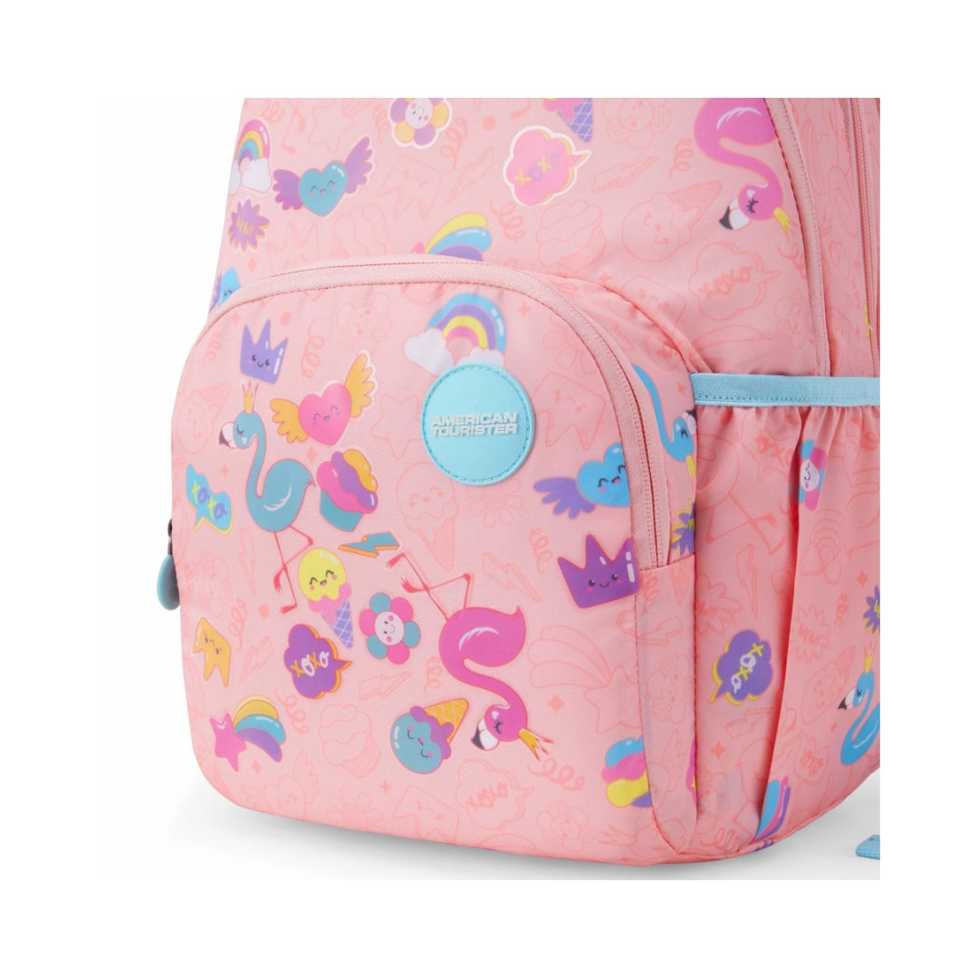 American Tourister Uni-Kid Back Pack Kids Bag 48 cm - Pink Closure View_8