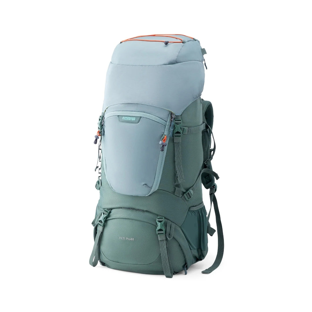 American Tourister YETI PRO Rucksack 60 L - Green Front View_1