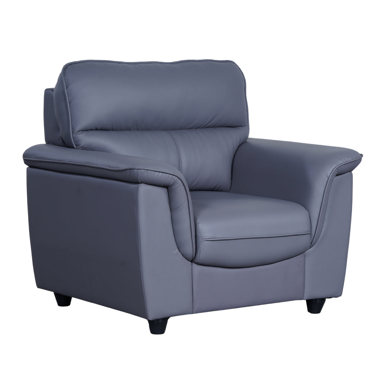 Astana Comfort Rexine Sofa (3+1+1-Seater) - Light Grey