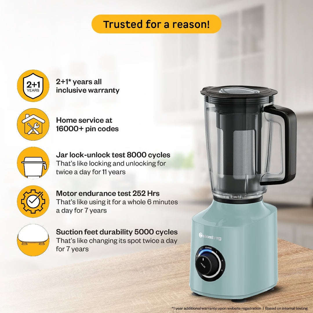 Atomberg Zenova Fresh FG1315 550W 4 Jars BLDC Motor Mixer Grinder – Misty Teal_11