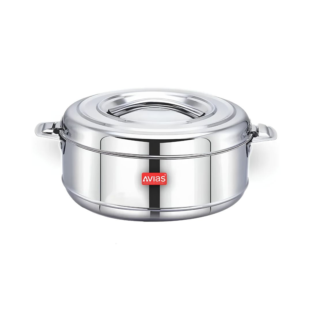 Avias Astra SS Double Wall Casserole with SS Lid 1000 ml_Front View
