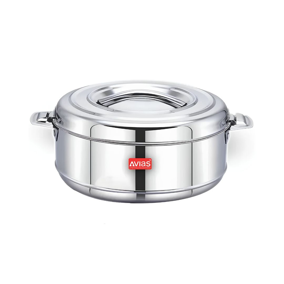 Avias Astra SS Double Wall Casserole with SS Lid 2500 ml_Front View