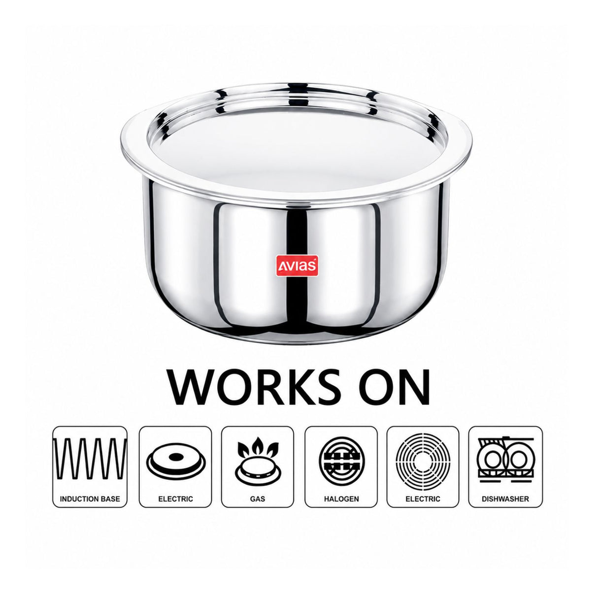 Avias Riara Premium Stainless Steel Triply Tope with SS Lid 16 cm \ 1.5 L_8