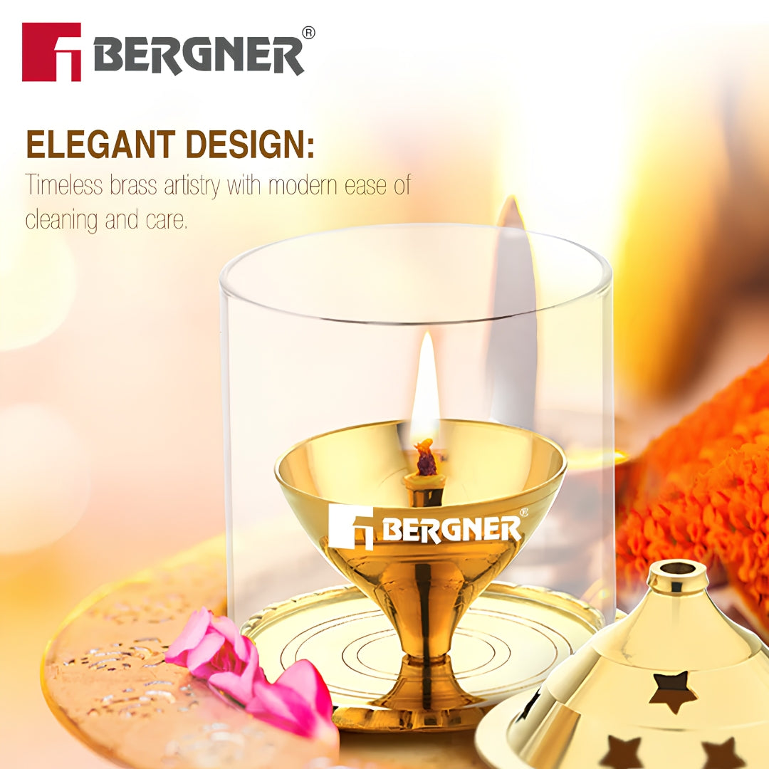 BERGNER BGIN-6721 Brass Diya – Medium_Features view_1