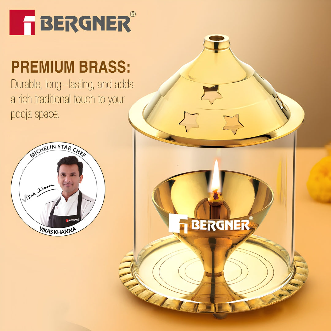 BERGNER BGIN-6721 Brass Diya – Medium_Features view_2