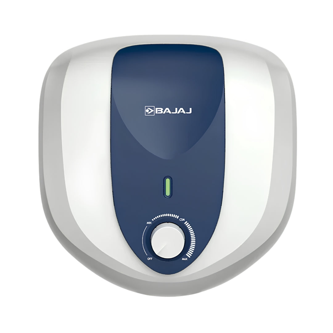 Bajaj Armor Series Pentacle Water Heater 15 L - White with Dark Blue_Front View