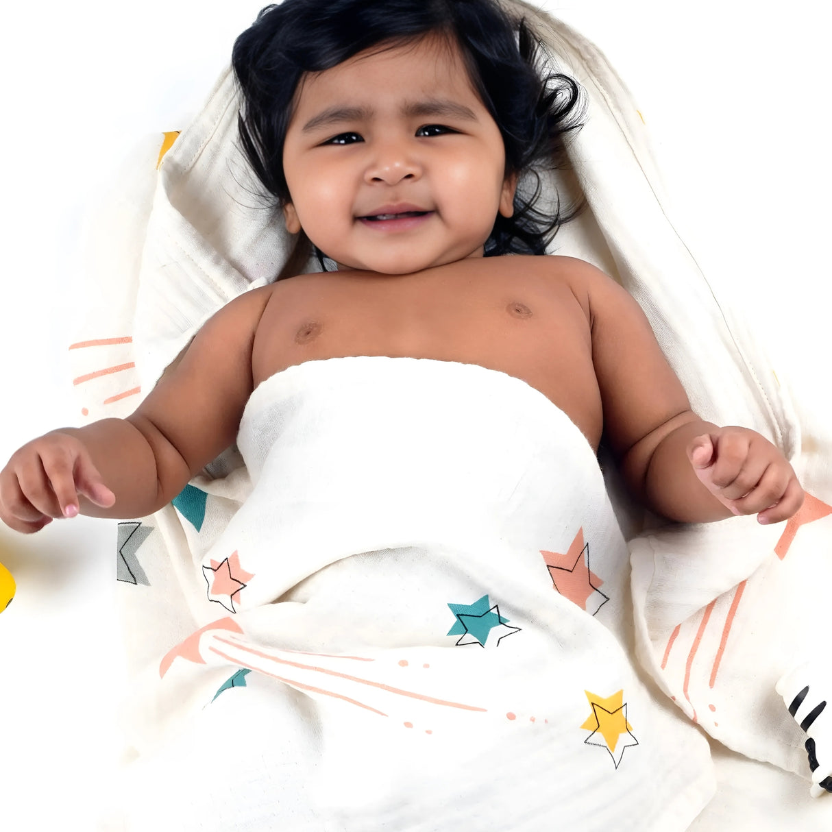 Doctor Towels Bamboo Baby Towel 75 X 75 cm - Twinkling Stars - Image 2 - Buy Online at Chera Home Junction Coimbatore