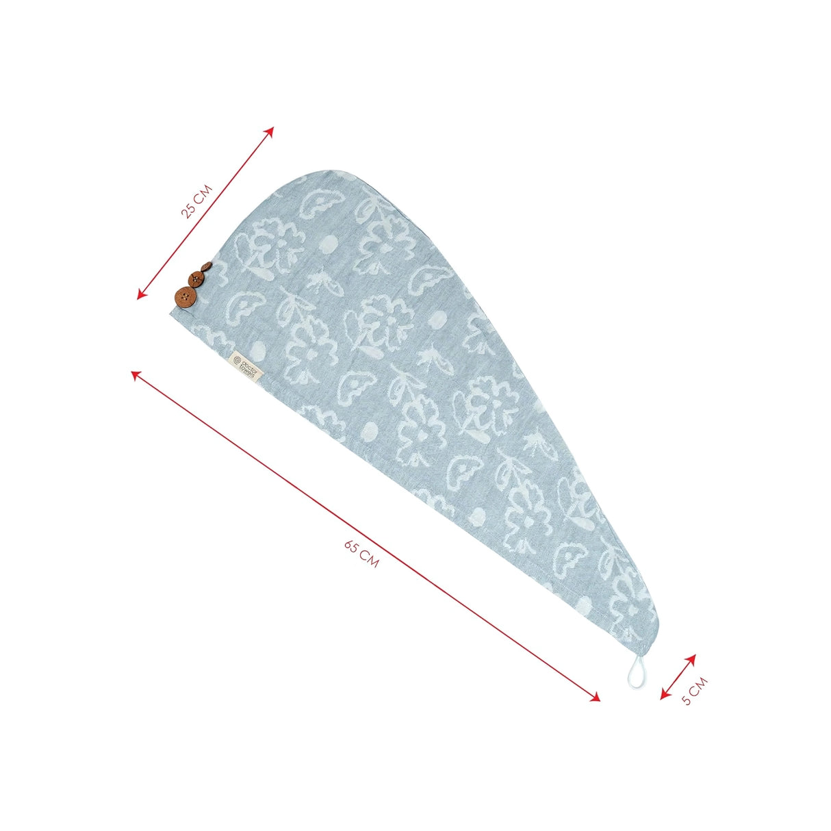 Doctor Towels Banana Jacquard Floral Hair Towel - Chalk Blue - Image 5 - Buy Online at Chera Home Junction Coimbatore
