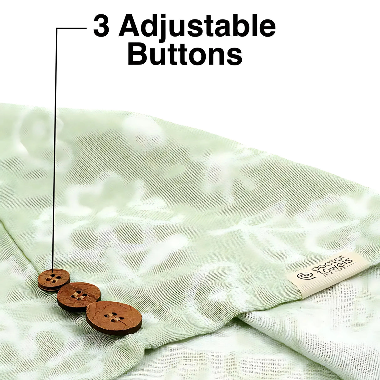 Doctor Towels Banana Jacquard Floral Hair Towel - Pastel Green - Image 4 - Buy Online at Chera Home Junction Coimbatore