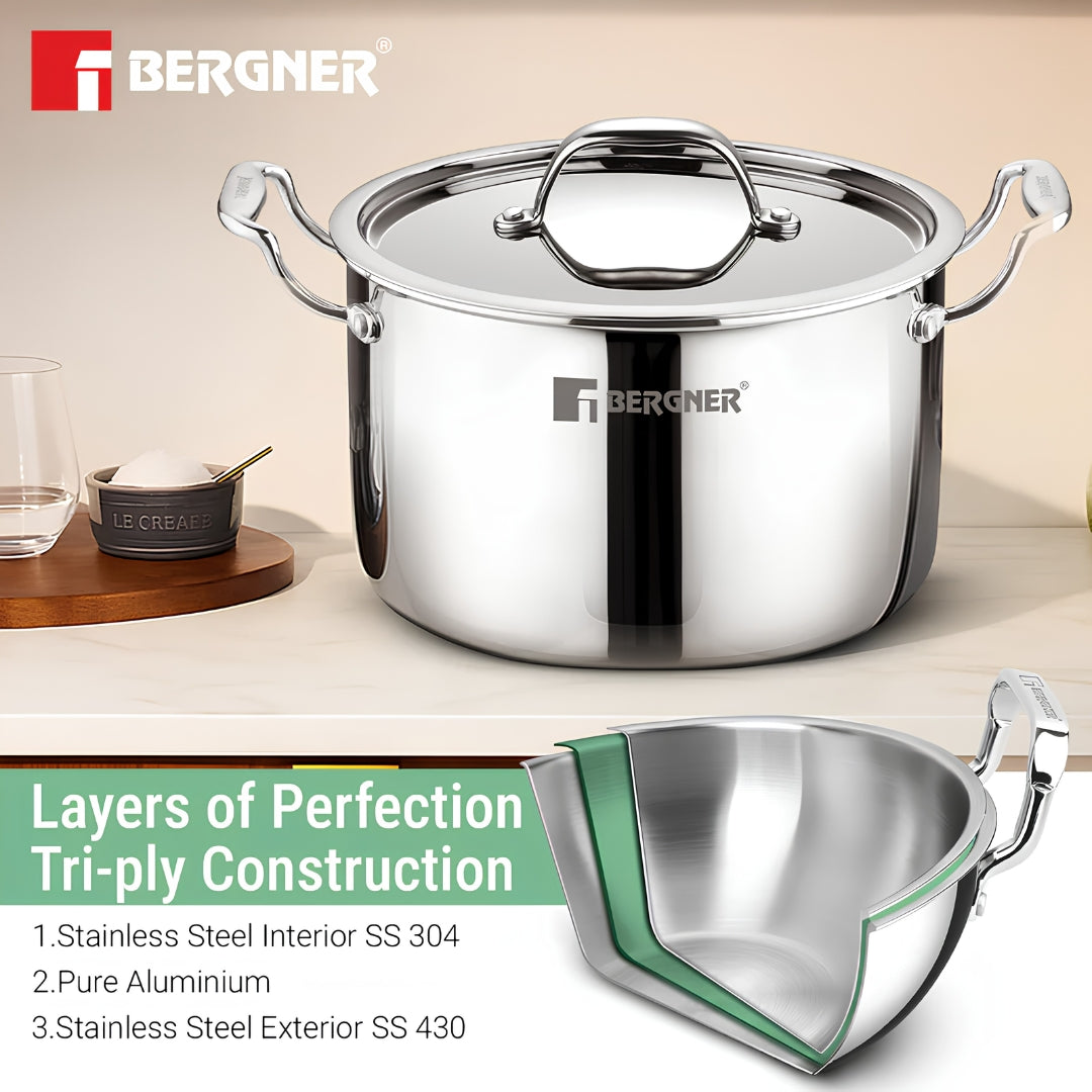 Bergner Argent Samsara Triply Stainless Steel Stock Pot with Lid 28 cm _ 10 L_4