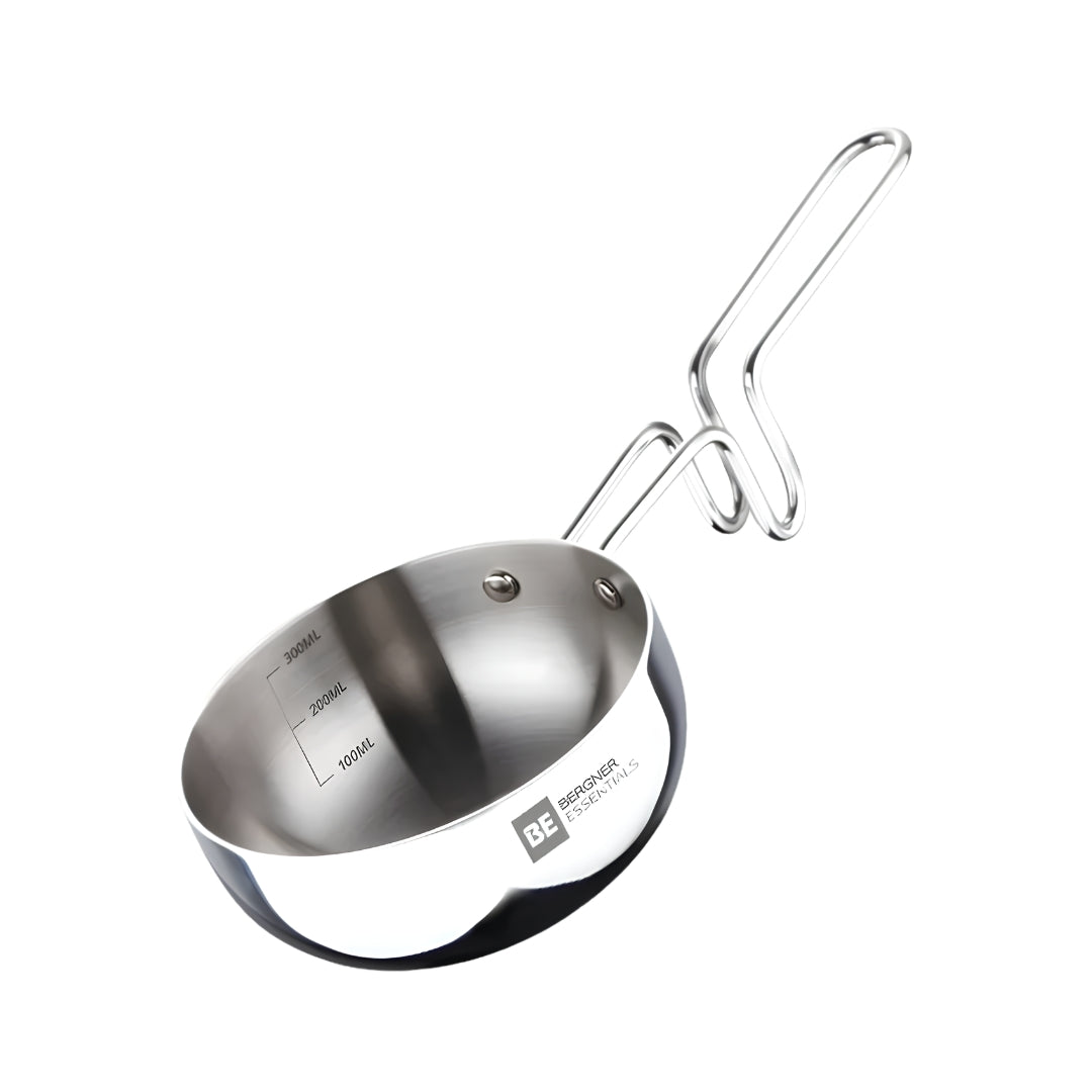 Bergner Essentials Triply SS Tadka Pan 10 cm \ 300 ml_Front View