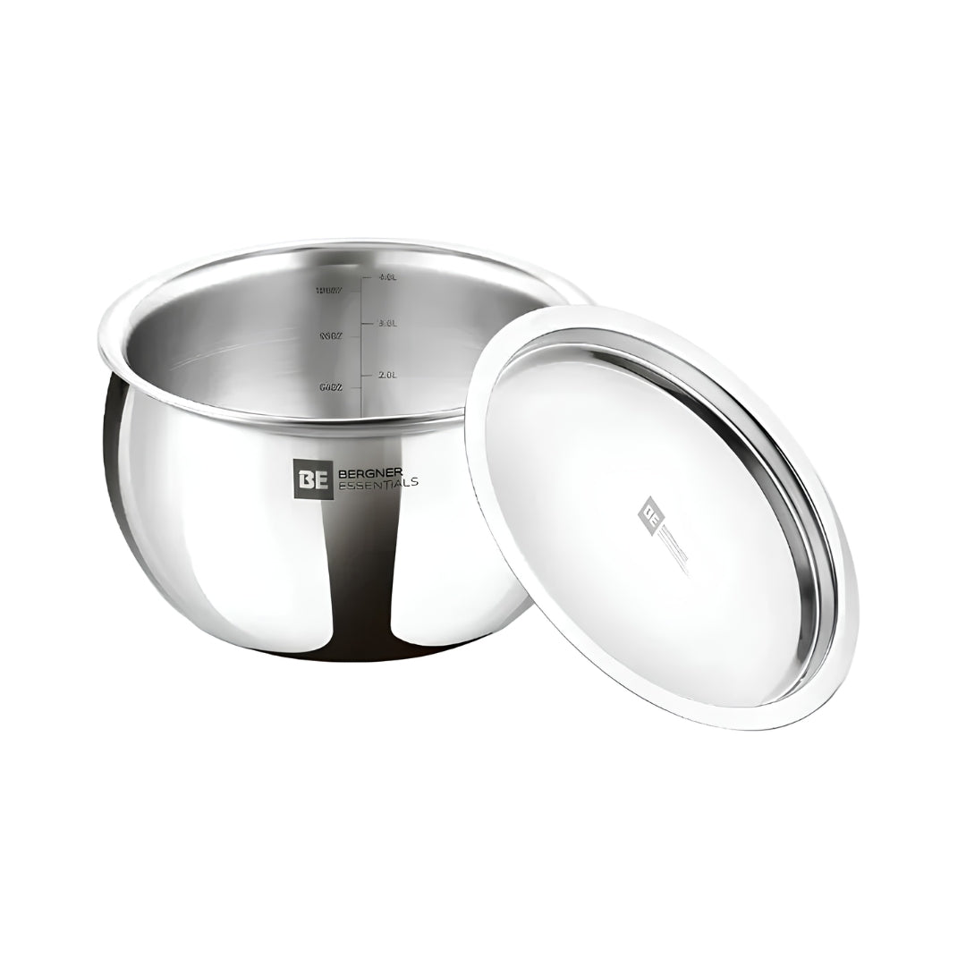 Bergner Essentials Triply Stainless Steel Rice Handi with Lid 20 cm \ 4 L