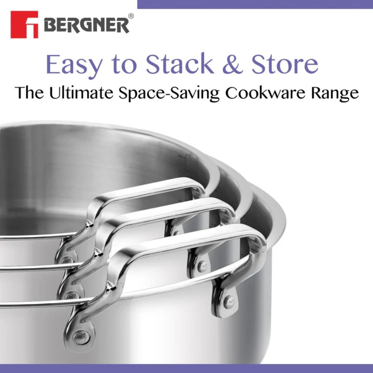 Bergner Essentials Triply Stainless Steel Shallow Biryani Pan with Lid 32 cm \ 8.6 L_4