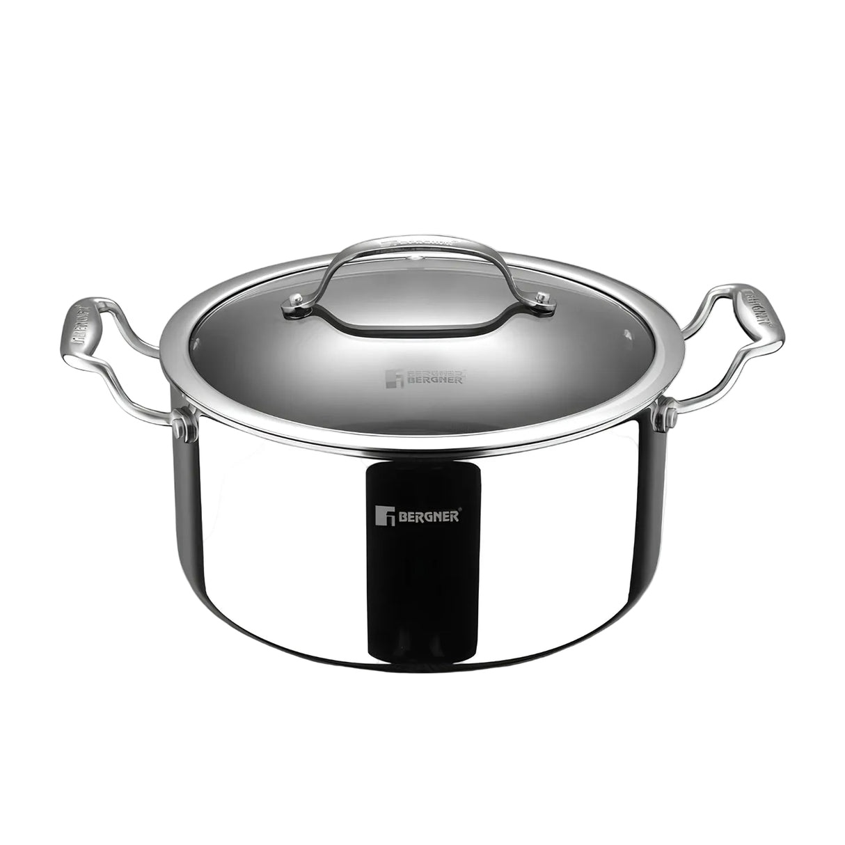 Bergner Hi-Tech Giro X Ceramic Coating Casserole with Glass Lid 20 cm \ 3 L_1