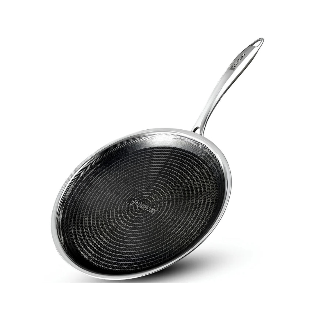 Bergner Hitech Giro Triply Stainless Steel Tawa 30 cm_Front View