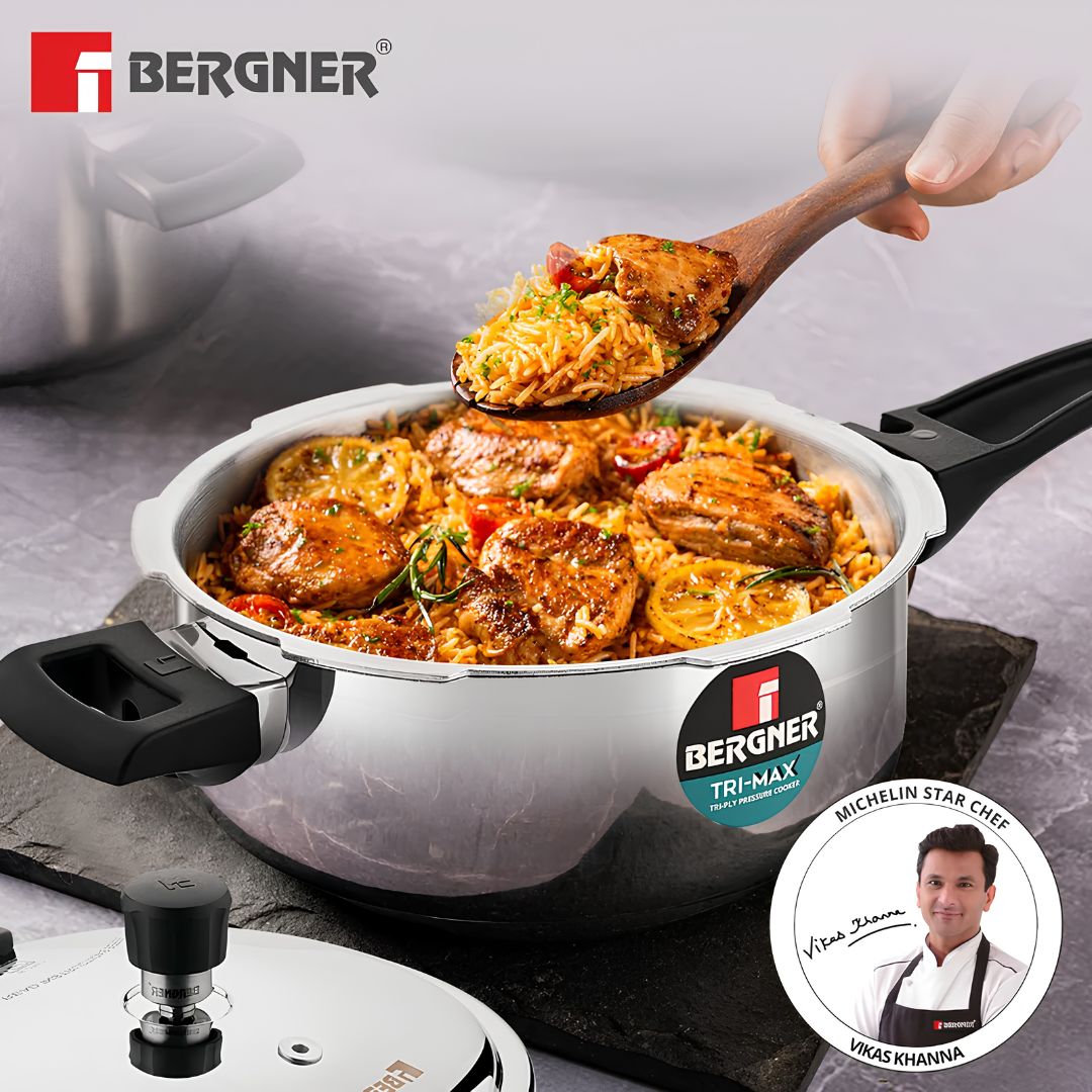 Bergner Trimax Triply Stainless Steel Pressure Pan 3.5 L_Features_3
