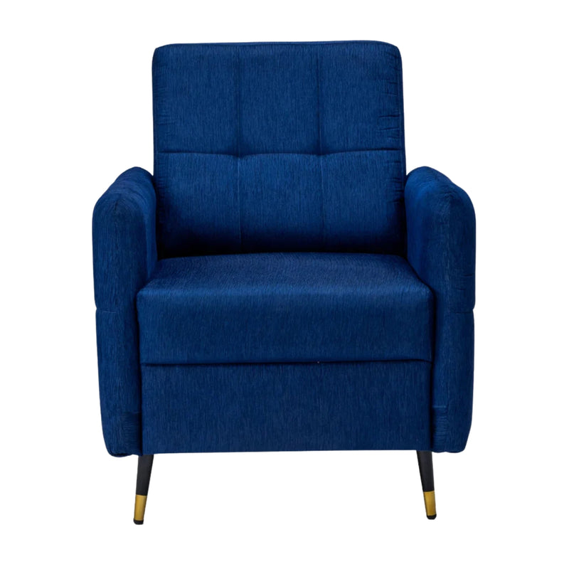 Berlin Pro Contemporary Short Rise Fabric Sofa 1-Seater - Blue