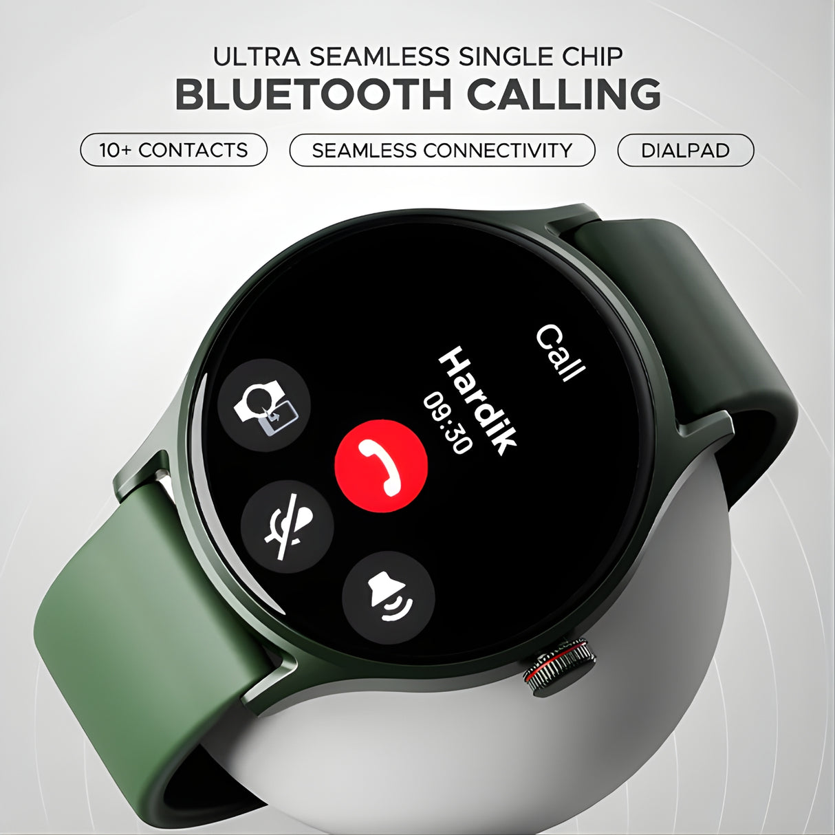 Boat Lunar Vista with HD Display Bluetooth Calling - Olive Green_4