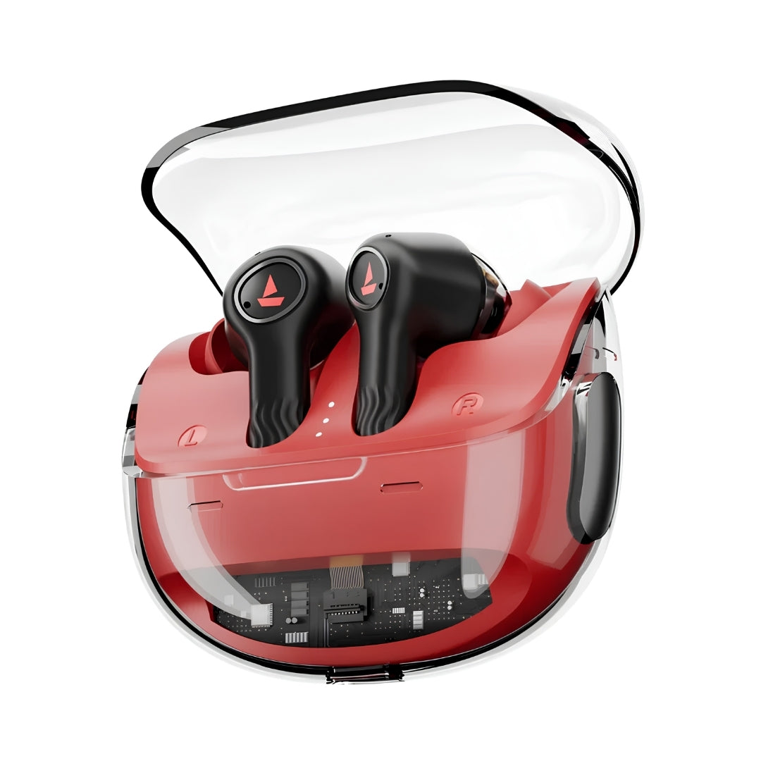 Boat Nirvana Crystl True Wireless Earbuds - Blazing Red_FrontView
