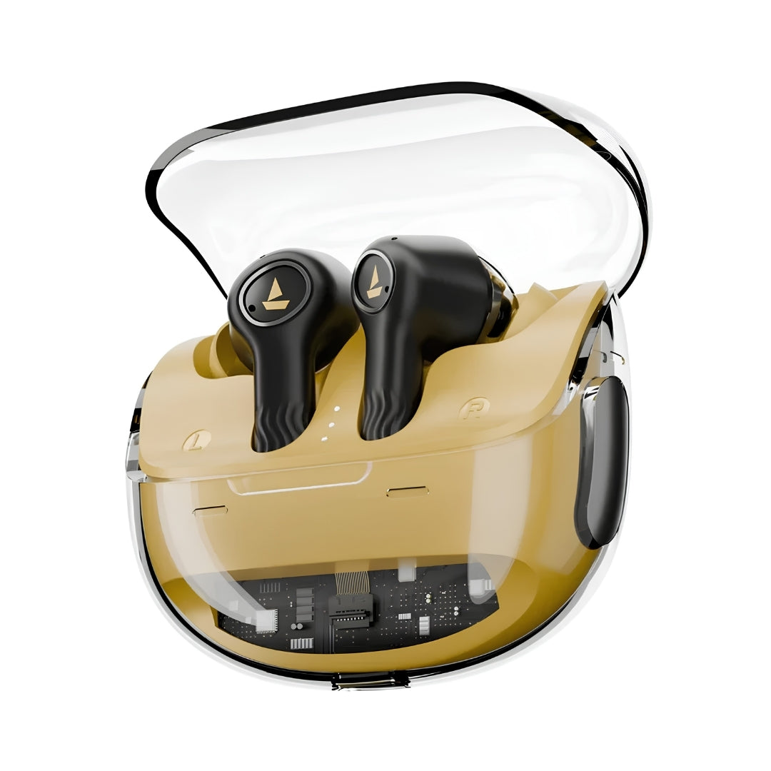 Boat Nirvana Crystl True Wireless Earbuds - Yellow Pop_FrontView
