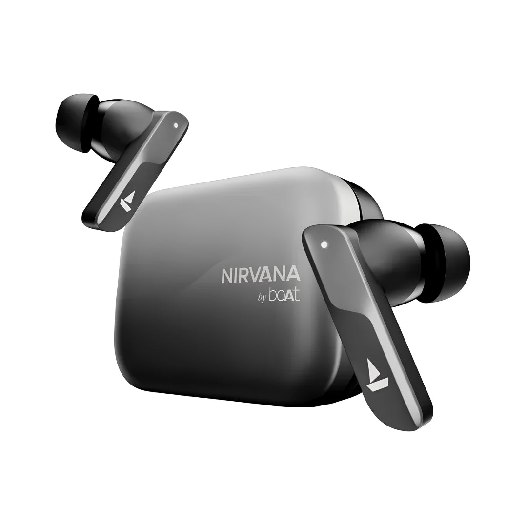 Boat Nirvana X True Wireless Earbuds - Cosmic Onyx_FrontView
