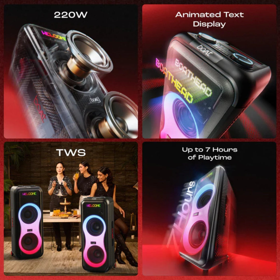 Boat Partypal 600 Bluetooth Party Speaker 220W - Premium Black_7