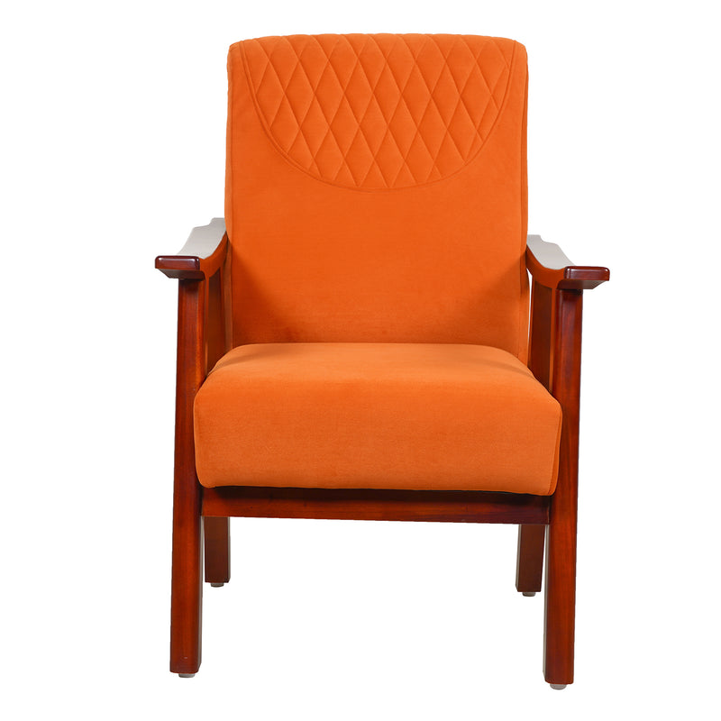Brentwood Wooden Sofa 1- Seater - Teak Finish