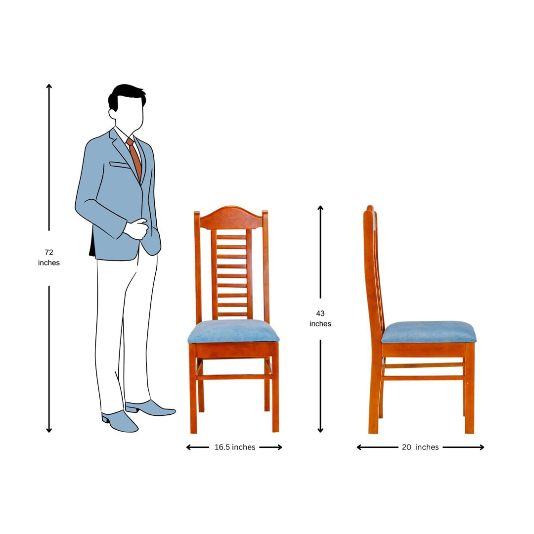 Bruno Classic Charm Dining Chair - Teak Finish_5