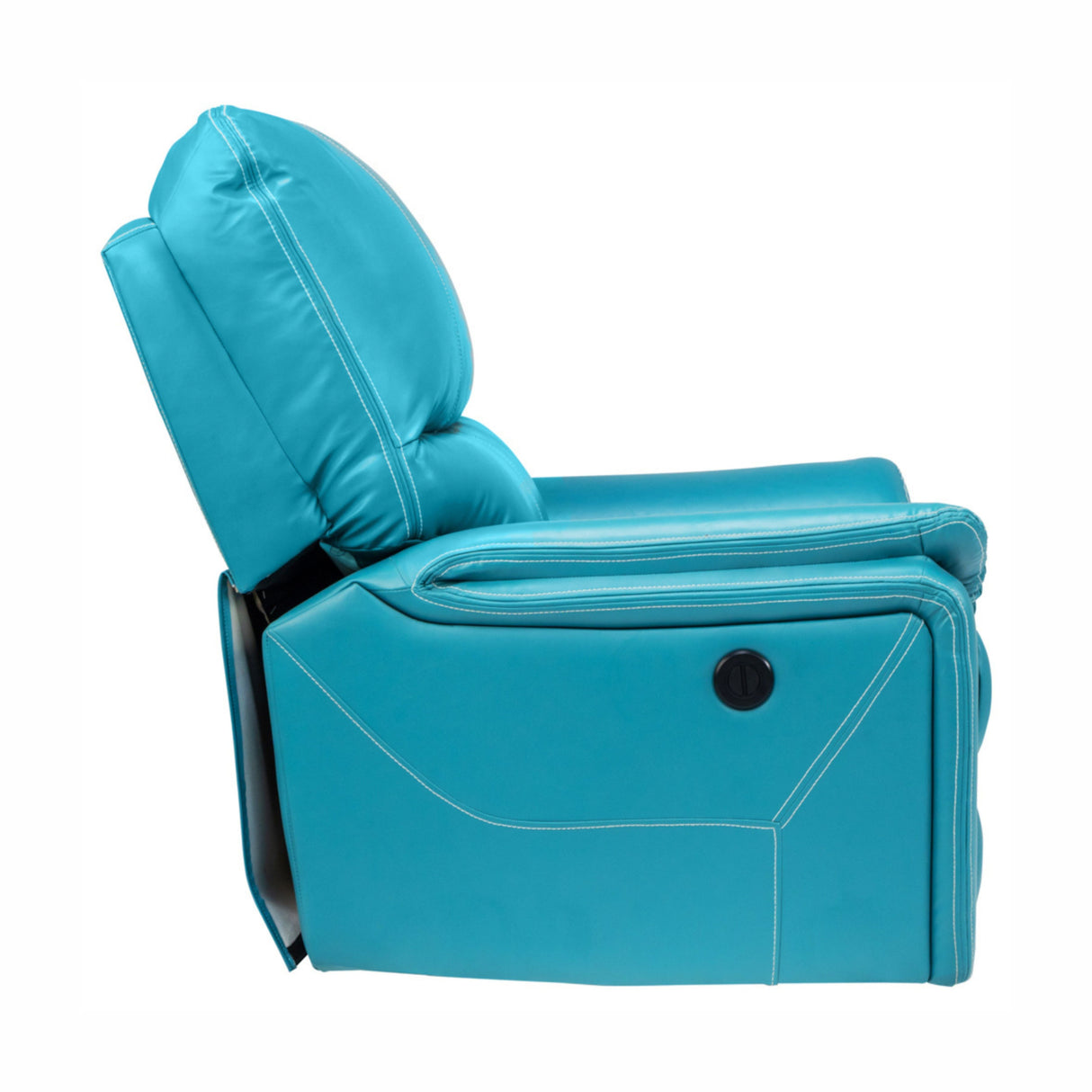 Brussels Rexine Recliner 1-Seater - Blue_3