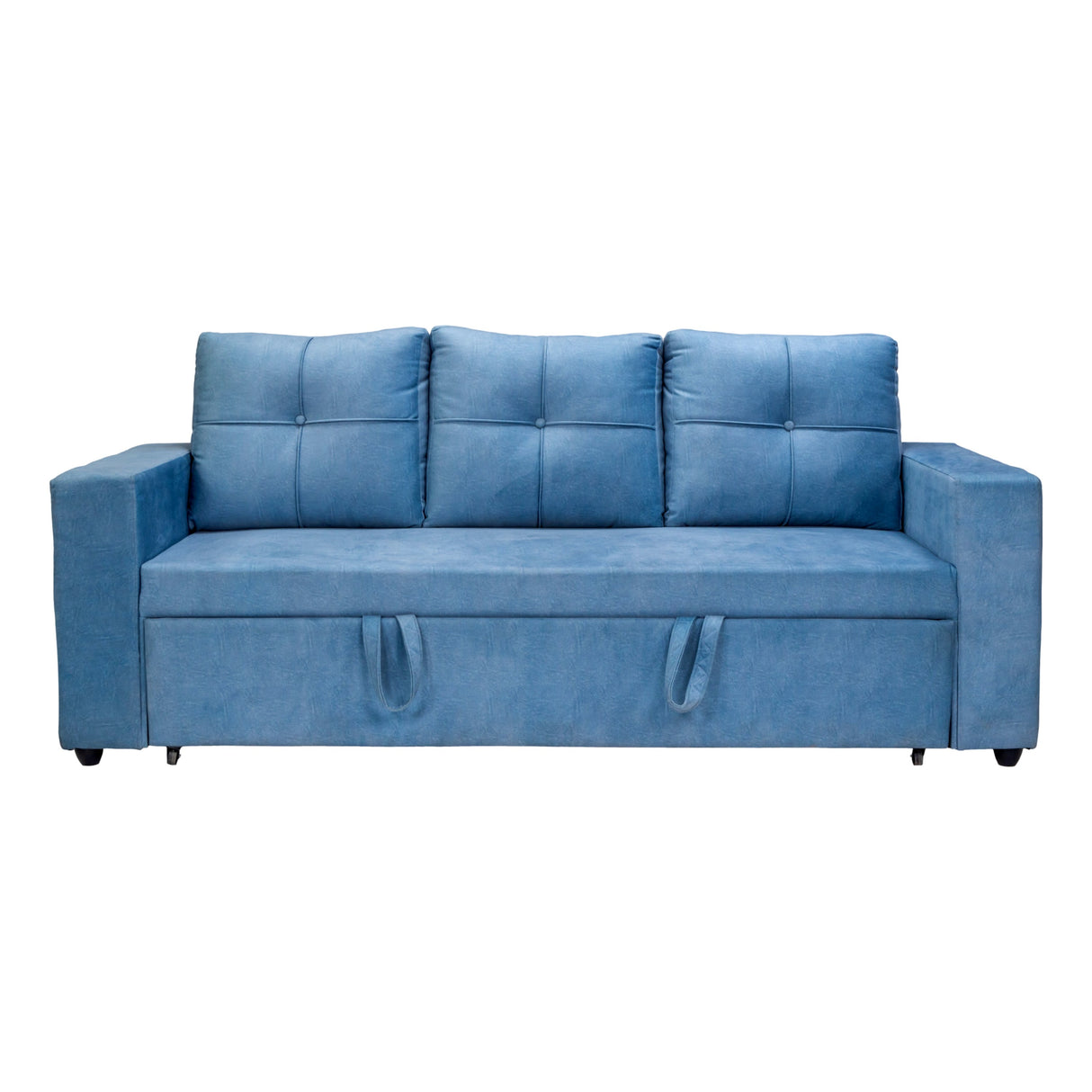 Budapest Pro Premium Fabric Sofa Cum Bed - Blue