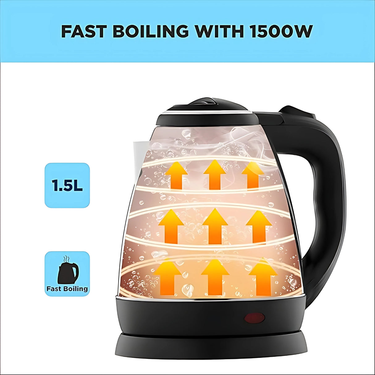 Butterfly EKN Electric Water Kettle 1.5 L – Silver and Black_3