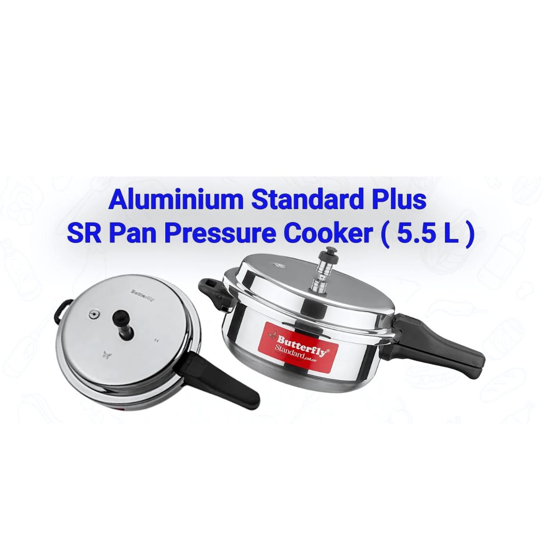 Butterfly Standard Plus Aluminium Sr Pan Pressure Cooker 5.5 L