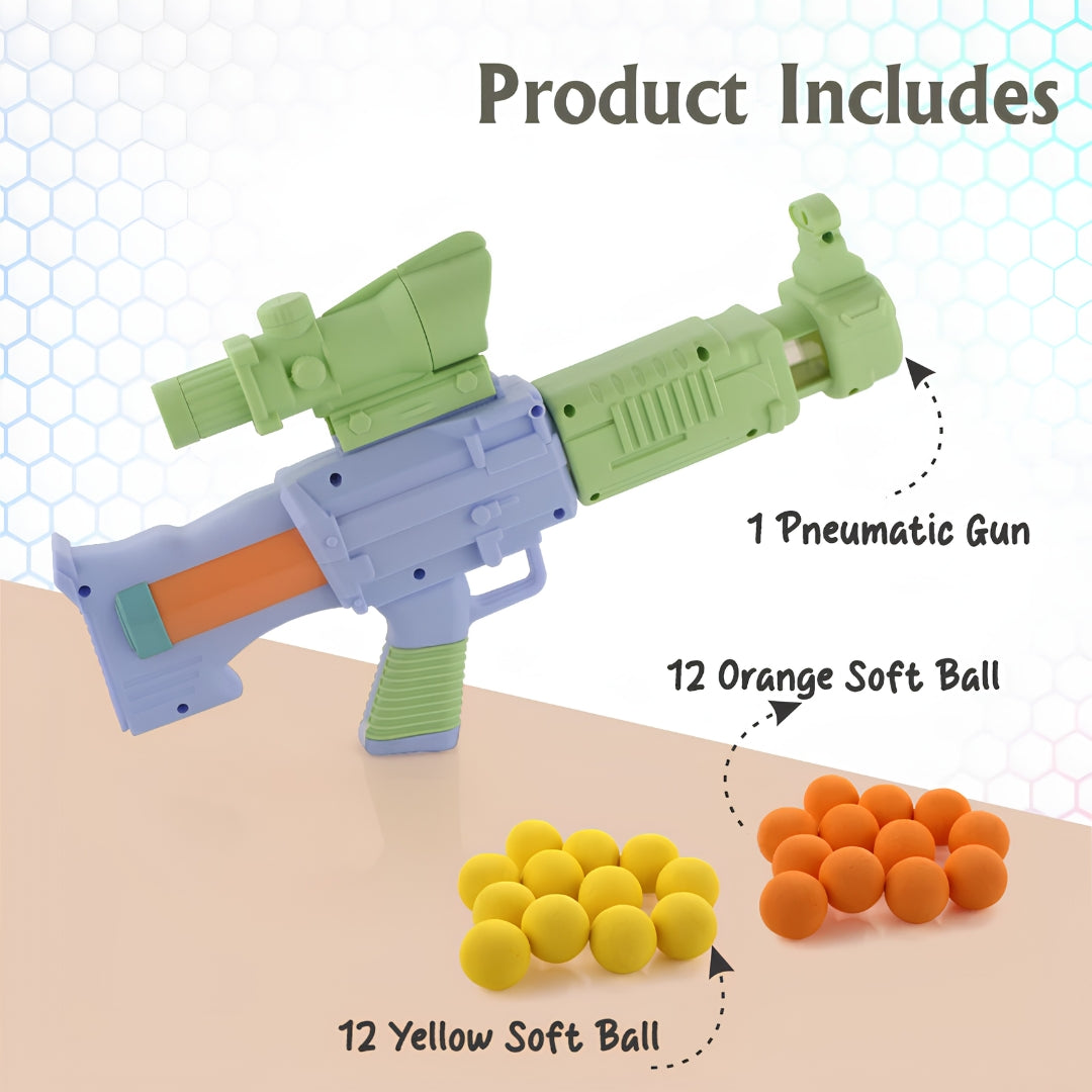 Chanak Space Explorer Air Gun 2 Blasters and Scoring Net Set - Brown and Green_5