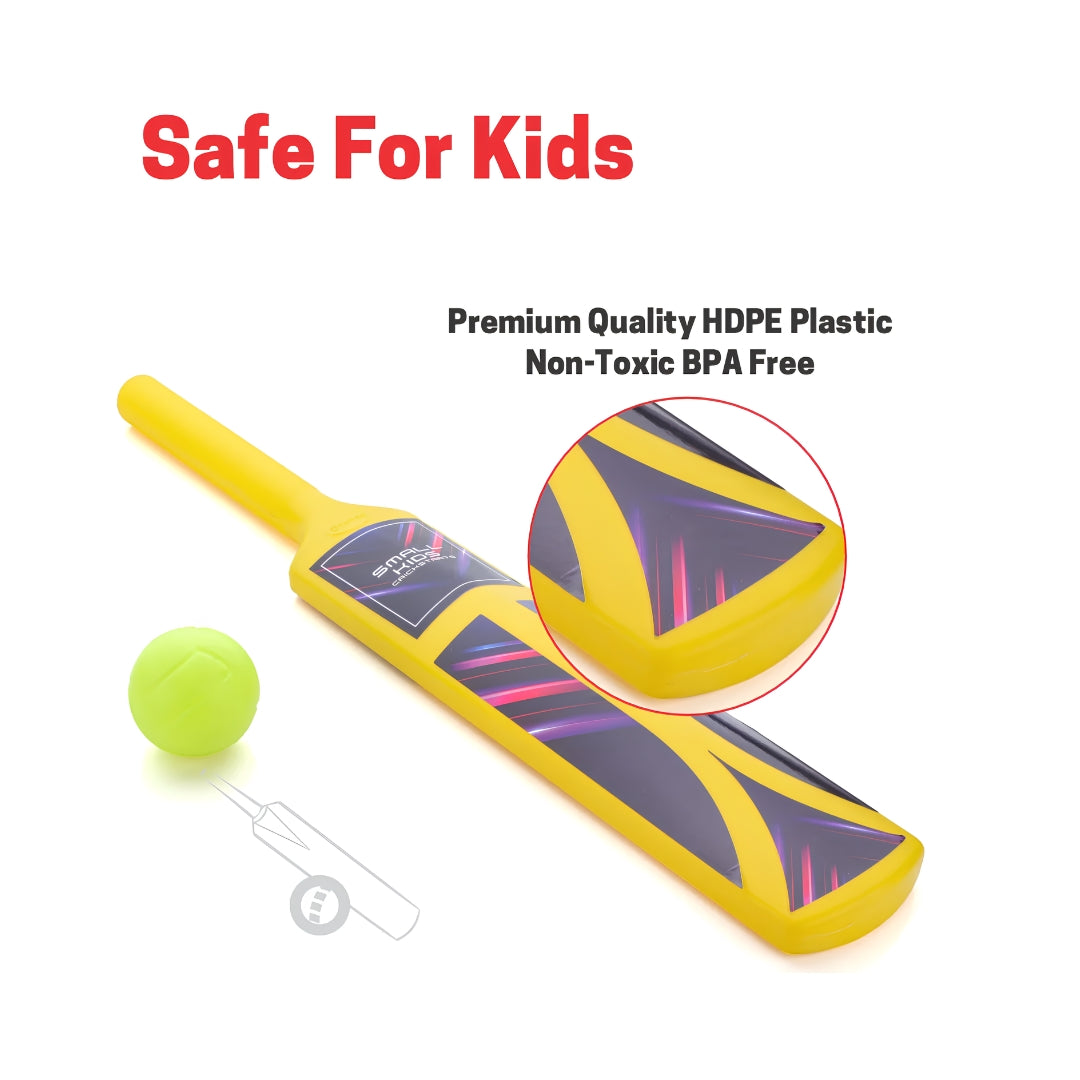 Chanak Small Crickstarts Kids Bat and Ball - Yellow Key Feature_4