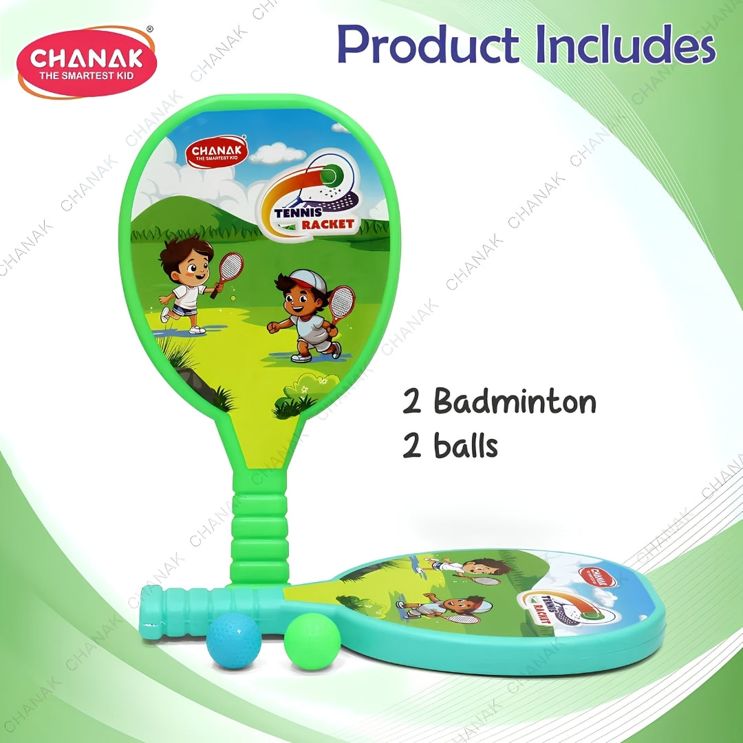 Chanak Tennis Racket Set - Blue and Green In The Box_3