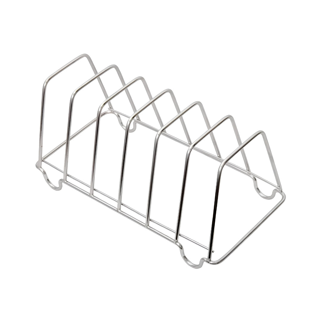 Coconut Y25 Square Stainless Steel Plate Stand for 8 Plates – Medium_Front View