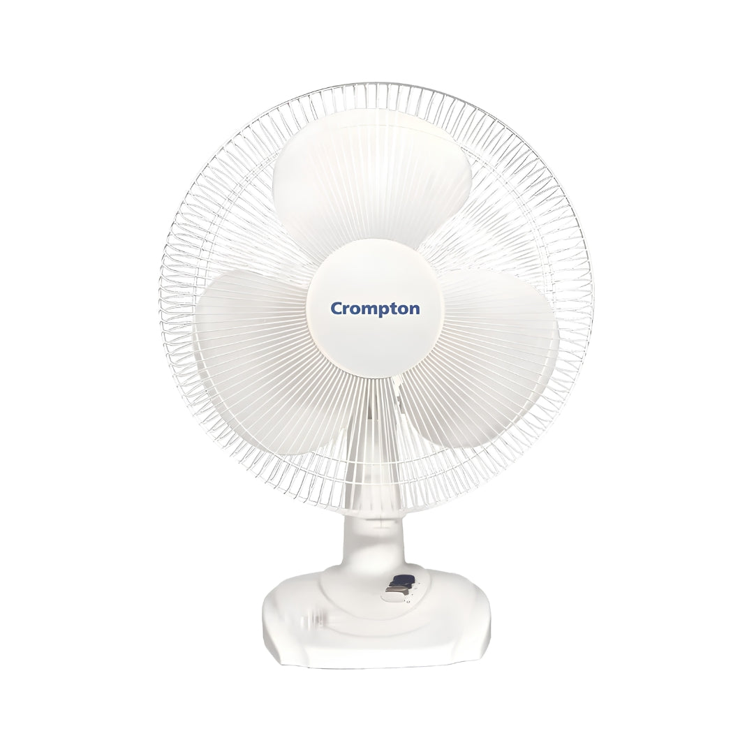 Crompton Hiflo Wave Plus Table Fan 400 mm - White_Front View
