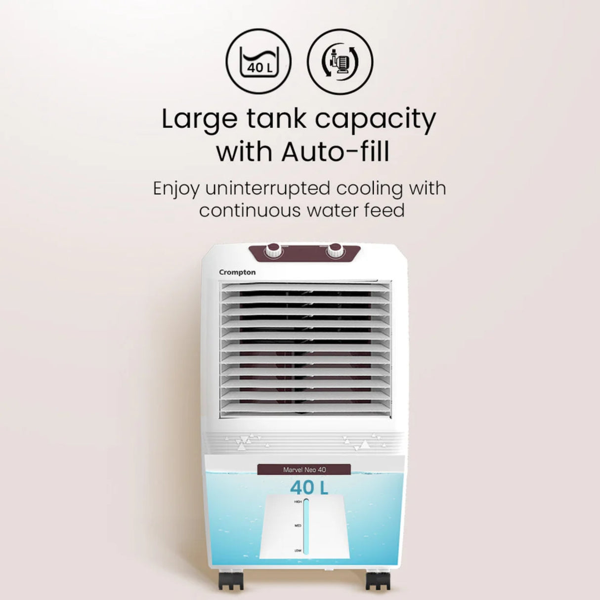 Crompton Marvel Neo Personal Air Cooler 40 L - White_4